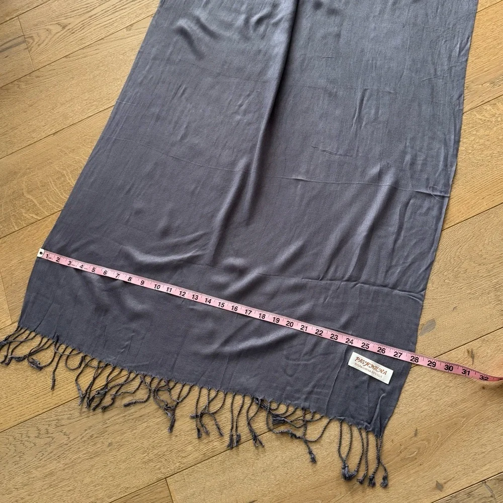 Pashmina/Silk Shawl Charcoal